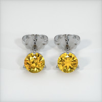 <span>1.21</span>&nbsp;<span class="tooltip-light">Ct.Tw.<span class="tooltiptext">Total Carat Weight</span></span> Sapphire Earrings, 14K White Gold 1